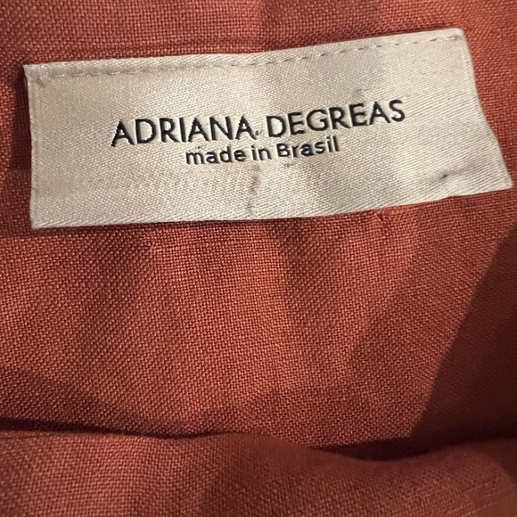 Adriana Degreas size Small strapless linen maxi dress, cutout just below bust - Picture 3 of 10